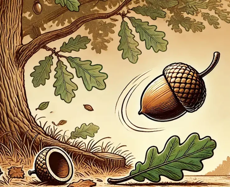 жолуд, загадкі беларускія, загадкі на беларускай мове, загадкі з адгадкамі