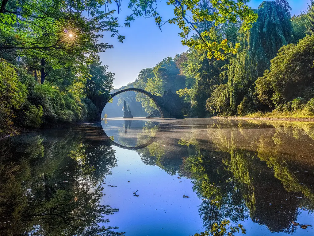 «Чортаў мост» у Рокацбрюке, Германія, прыгожыя месцы ў Германіі