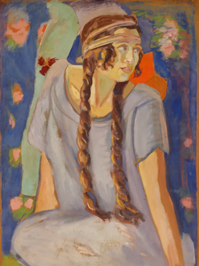 Карціна «Партрэт дачкі» мастака Міхаіла Станюты. мастак станюта, першая ўсебеларуская выстава, беларускія мастакі