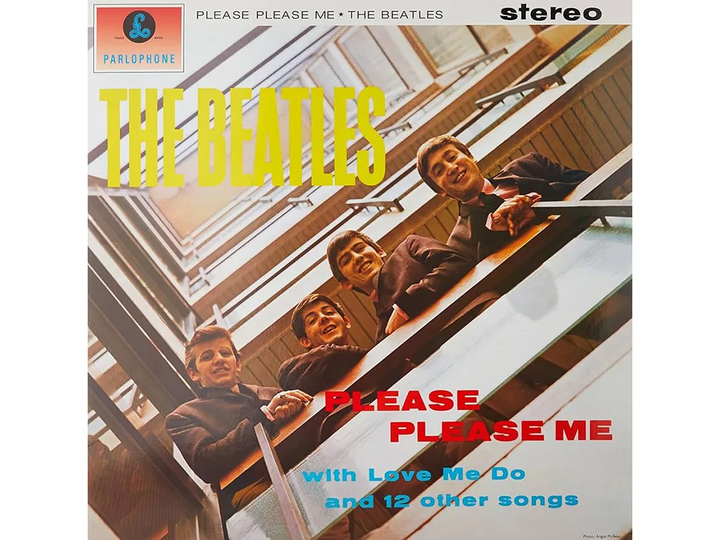 Вокладка альбома Please Please Me, the beatles, бітлз, бітлы