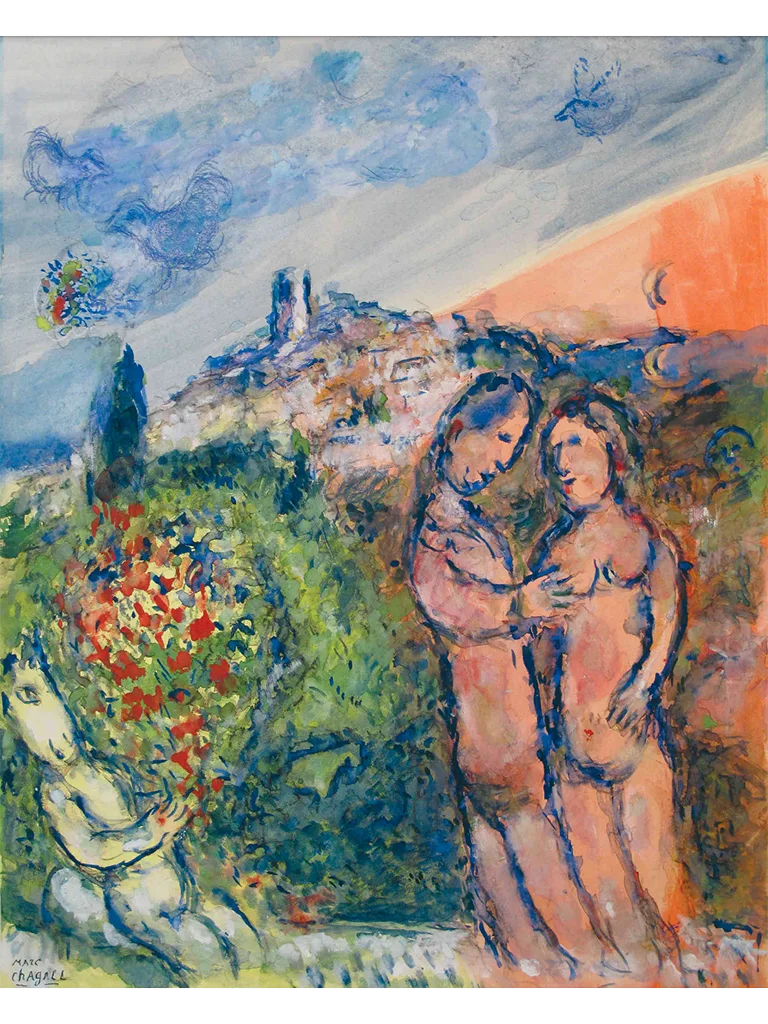 Марк Шагал, шагал карціна закаханыя 1981, карціны шагала, беларускія мастакі 20 стагоддзя