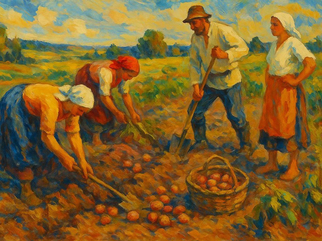 бульба, беларуская бульба, як капаць беларускую бульбу