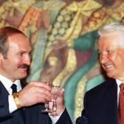 Лукашэнка і Ельцын, малады Лукашэнка