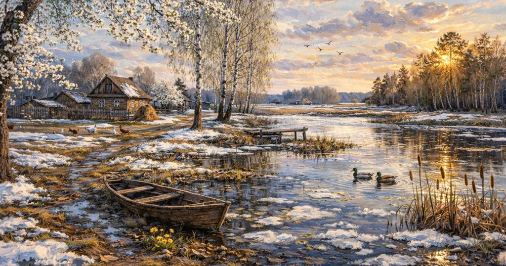 «Жураўлі прыляцелі, дзеўкі ашалелі». Восем трапных беларускіх прыказак пра вясну, якім больш за 150 гадоў